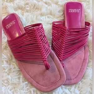 Franco Sarto Vintage Pink Suede Sandals